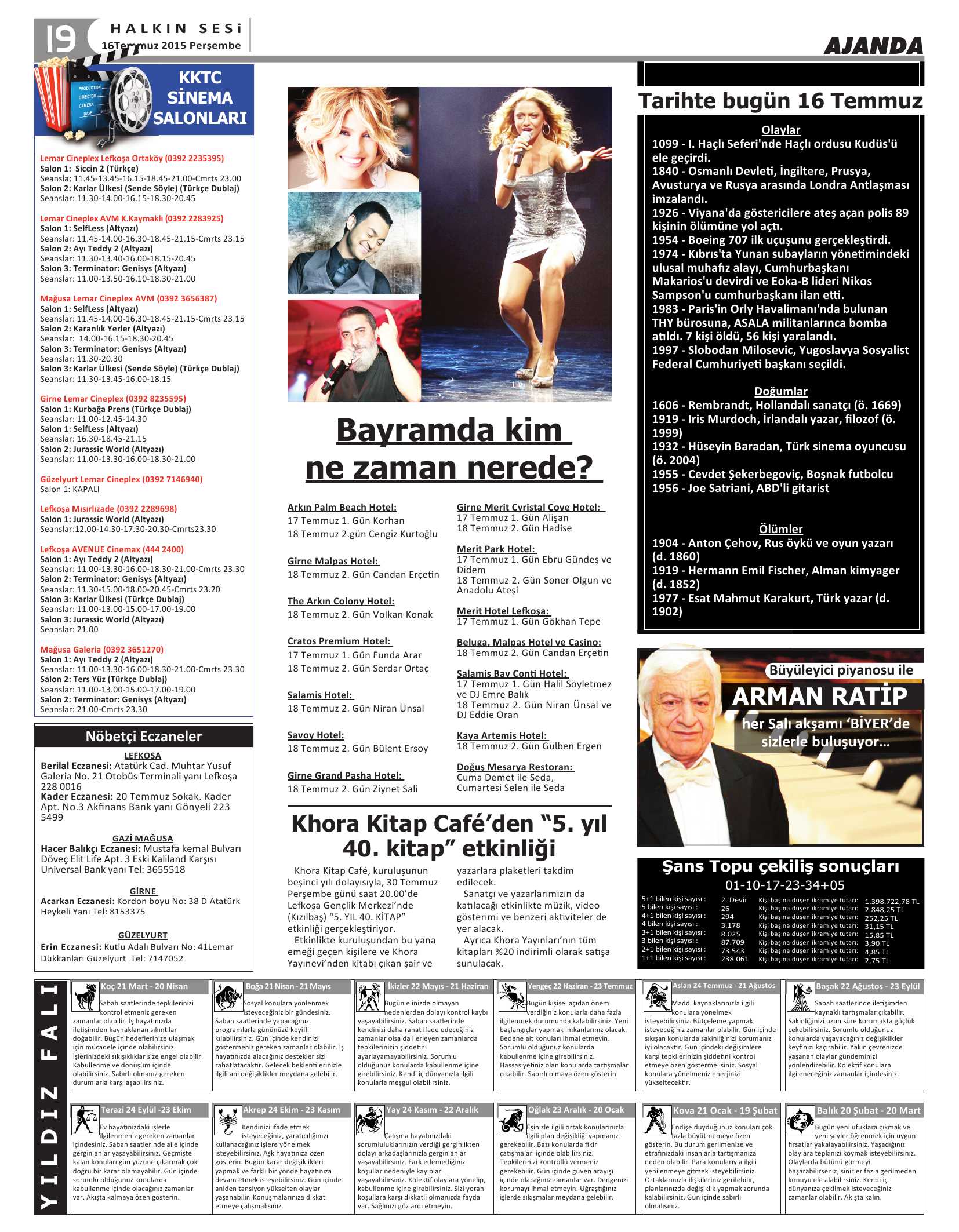 31 Temmuz 2015 Tarihli Gazetemiz