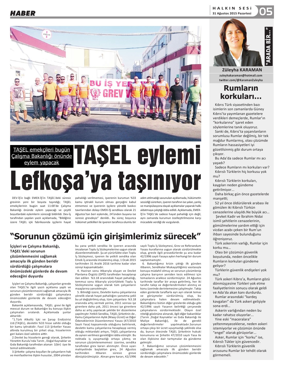 31.08.2015 PAZARTESİ