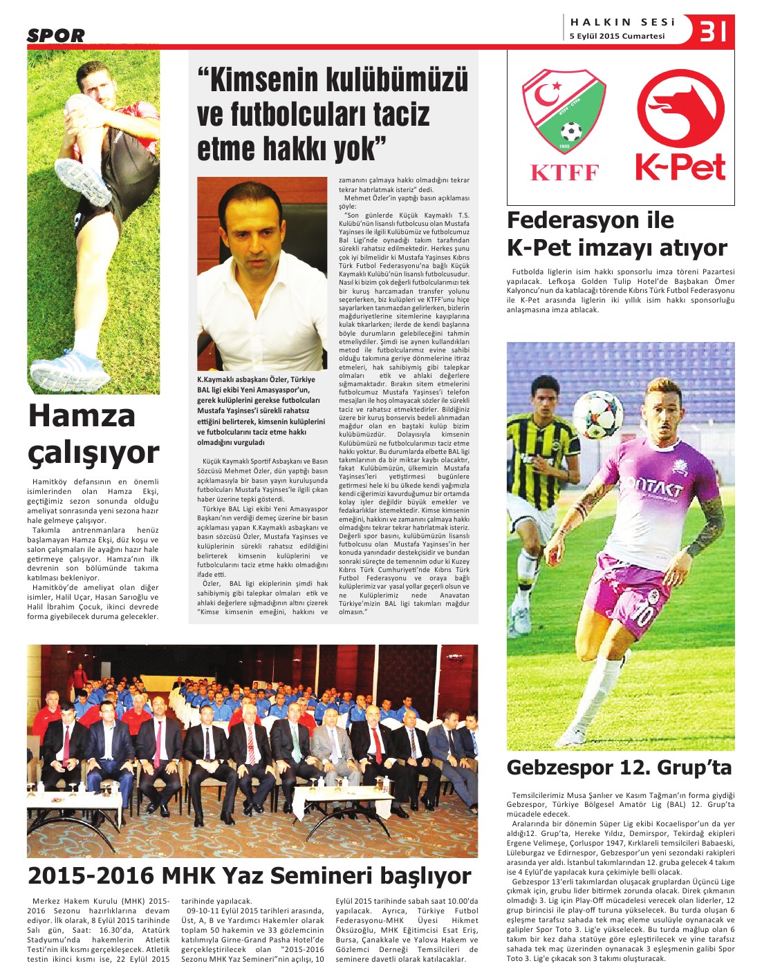 05.09.2015 CUMARTESİ