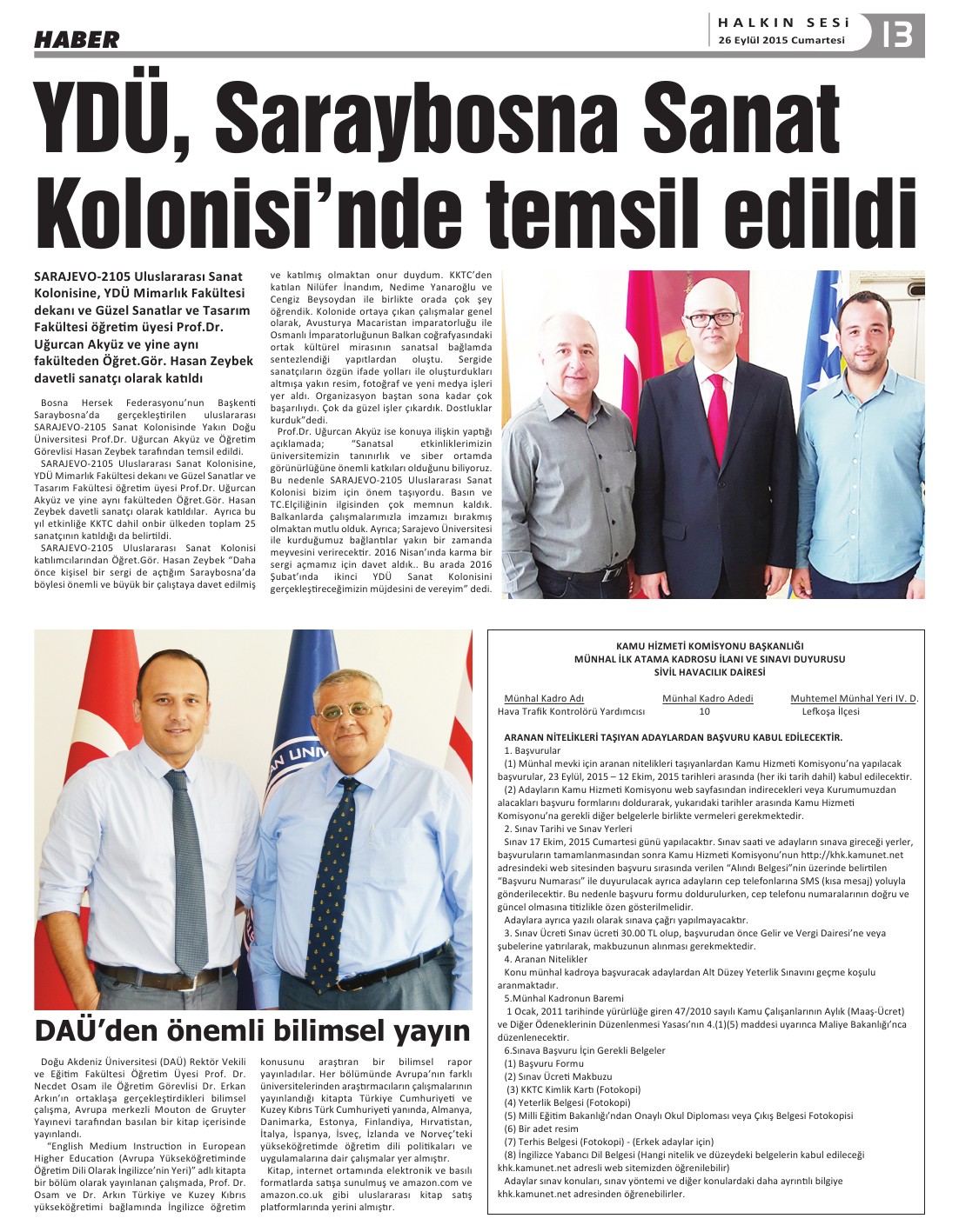 26.09.2015 CUMARTESİ