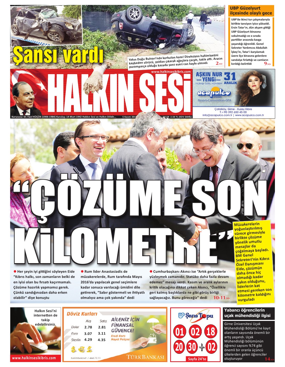 05.11.2015 PERŞEMBE