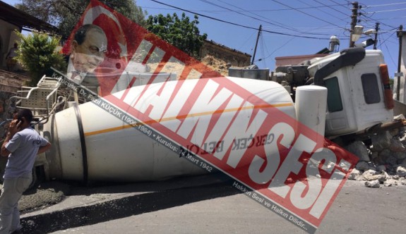 Ağırdağ'da beton mikseri devrildi; yaralılar var