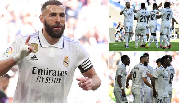 Benzema'dan 7 dakikada hat trick