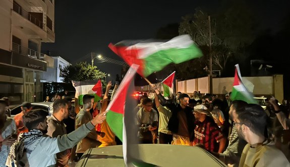 İsrail'in Gazze'deki hastane saldırısı KKTC'de de protesto edildi