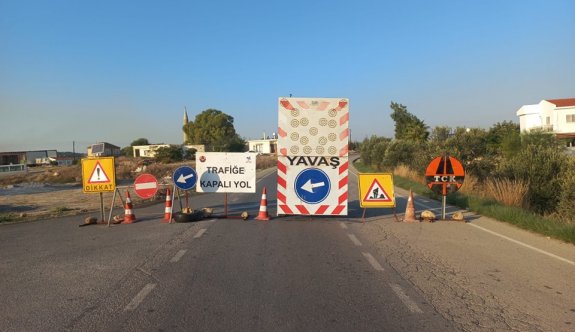 Karpaz-İskele Anayolu’nun bir kısmı asfaltlama nedeniyle kapalı
