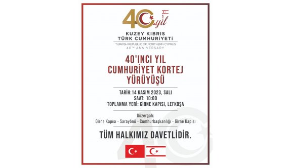 40’ncı yıl Cumhuriyet Kortej Yürüyüşü, 14 Kasım’da gerçekleşecek