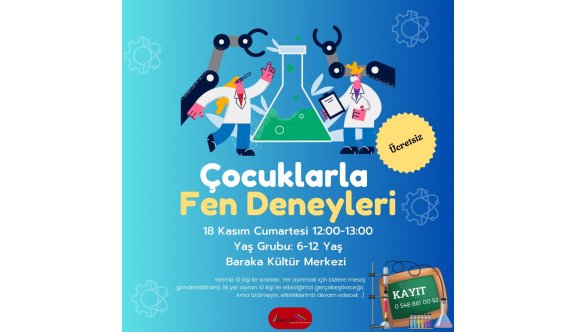 Baraka’dan çocuklar için fen etkinliği