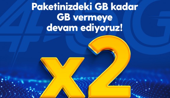 Turkcell’lilerin paketlerindeki GB’lar yıl sonuna kadar 2’ye katlanıyor