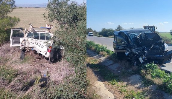 Gazimağusa-Lefkoşa Anayolunda kaza… 2 yaralı