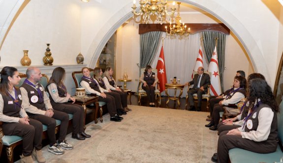 Cumhurbaşkanı Tatar, KKTC İzci Liderleri Derneği heyetini kabul etti