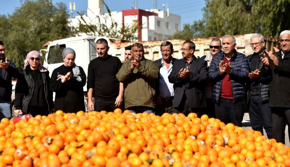 Narenciyeciler Güzelyurt çemberinde eylem yaptı