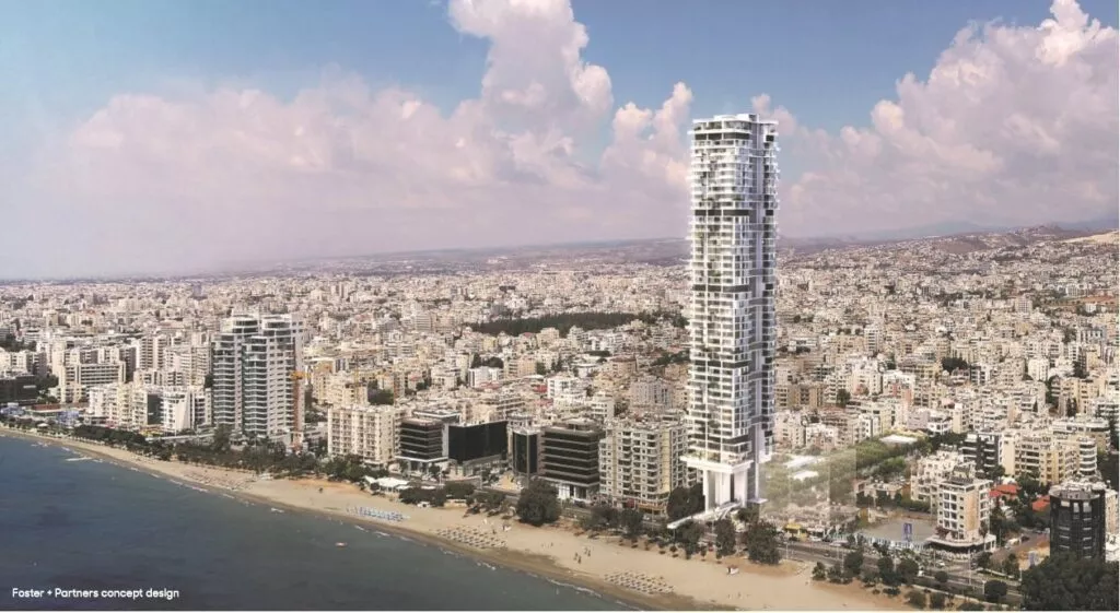 Güney Kıbrıs’ın en yüksek gökdeleni Limasol’da yapılıyor