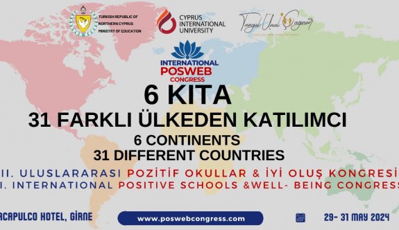 II. Uluslararası Pozitif Okullar ve İyi Oluş Kongresi Girne'de yapılıyor