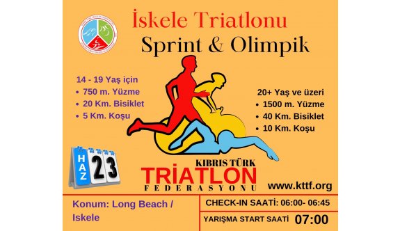 İskele’de pazar günü triatlon yarışı gerçekleştiriliyor