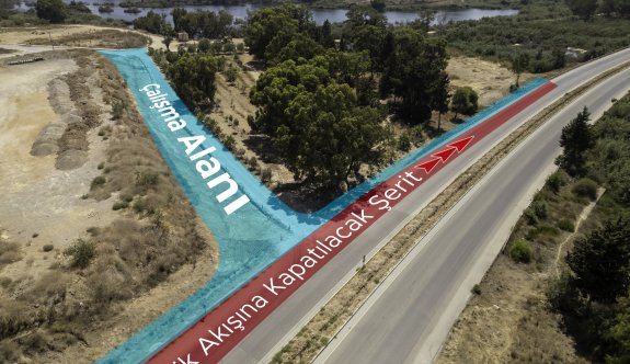 Gazimağusa’da yol çalışması