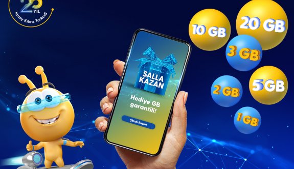 Kuzey Kıbrıs Turkcell’den,  “Salla Kazan” ile yüz binlerce GB