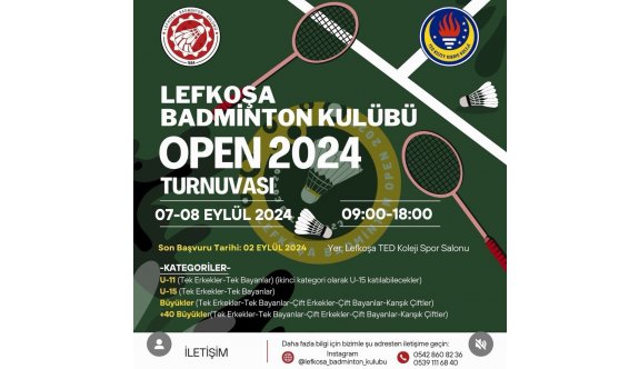 Lefkoşa Badminton Open 2024 Turnuvası yapılıyor