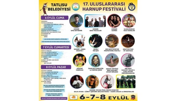 Tatlısu Harnup Festivali Cuma günü başlıyor