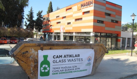 Mağusa’da cam atıklar dönüşüme gidiyor